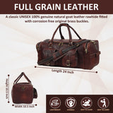 Vintage Dark Brown Traveller Duffle Bag