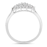 0.37 Carat Genuine White Diamond 14K White Gold Ring (E-F Color, VS-SI Clarity)