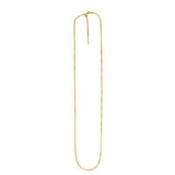 Endless Adjustable Box Chain in 14k Yellow Gold (0.95 mm)