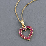 0.43 Carat Genuine Ruby 10K Yellow Gold  Pendant