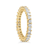 14K Yellow Gold 2.00 Cttw Shared Prong Set Princess Cut Diamond Eternity Band Ring (J-K Color, SI1-SI2 Clarity) - Ring Size 7