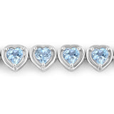 10.50 Carat Genuine Blue Topaz .925 Sterling Silver Bracelet