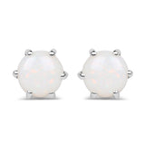 0.74 Carat Genuine Opal .925 Sterling Silver Earrings