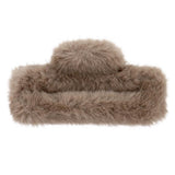 Eklips Rectangular Claw Clip in Mink for Secure Hold