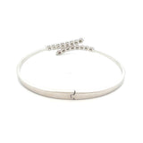 .25ct Diamond Bangle Bracelet Sterling Silver
