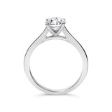 14K White Gold 1.0 Cttw Round Lab Grown Diamond Eagle Claw 4-Prong Set Solitaire Engagement Ring (F-G Color, VS2-SI1 Clarity) - Ring Size 7