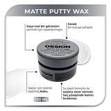 Morfose Ossion Matte Finish Hair Putty Wax for Men and Women - 3.38 fl oz, Water-Based, Flexible Hold