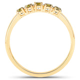 0.46 Carat Genuine Yellow Diamond 14K Yellow Gold Ring (I1-I2)
