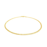 2.5mm 14k Yellow Gold Curb Link Anklet