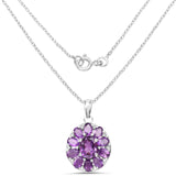 6.50 Carat Genuine Amethyst .925 Sterling Silver Pendant