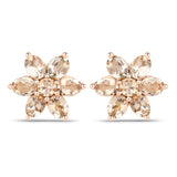 1.98 Carat Genuine Morganite 10K Rose Gold Earrings