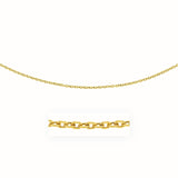 3.5mm 14k Yellow Gold Pendant Chain with Textured Links