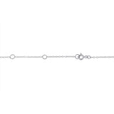 Sterling Silver Treated Diamond By Yard Necklace (3/4 cttw, Blue Color, I2-I3 Clarity)