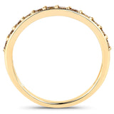 0.45 Carat Genuine Champagne Diamond 14K Yellow Gold Ring (I1-I2)