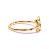 10K Yellow Gold 1/10 Cttw Diamond Leaf and Branch Ring (H-I Color, I1-I2 Clarity) - Ring Size 7