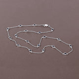1.98 Carat Genuine Blue Sapphire .925 Sterling Silver Necklace