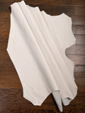 White Italian Nappa Lambskin – Chrome-Tanned, Semi-Aniline Finish, 0.8–0.9 mm (2 oz), ~7 - 10 Sq Ft