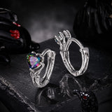 925 Sterling Silver Earrings with Transparent Glass for Women