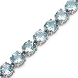 31.08 Carat Genuine Blue Topaz .925 Sterling Silver Bracelet