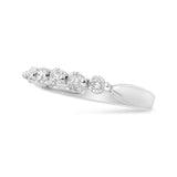 14K White Gold 1/2 Cttw Round-Cut 5-Stone Diamond Ring (H-I Color, SI1-SI2 Clarity) Size 7