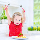 Babyjem Stainless Steel Baby Utensil Set - BPA Free, Ergonomic Design for Independent Eating