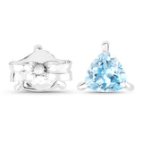 0.50 Carat Genuine Swiss Blue Topaz .925 Sterling Silver Earrings