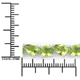 21.37 Carat Genuine Peridot .925 Sterling Silver Bracelet