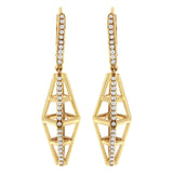 14K Yellow Gold 5/8 Cttw Diamond Geometrical Pillar Drop and Dangle Earrings (G-H Color, SI1-SI2 Clarity)