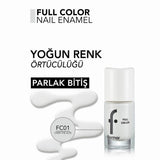 Flormar Full Color High-Pigment Nail Polish FC01 Over The Alps