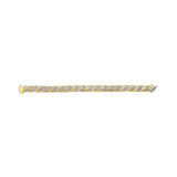 10K Yellow Gold 2.0 Cttw Diamond S-Link Twist Design Link Bracelet