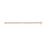 10k Yellow Gold Plated .925 Sterling Silver 2.00 Cttw Round-Cut Diamond Link 7" Bracelet (H-I Color, I2-I3 Clarity)