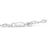 10k White Gold 1/6 Cttw Diamond "Love" Charm Cable Chain Bracelet (H-I Color, I1-I2 Clarity) - 7"