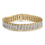 10K Yellow Gold 4.0 Cttw Diamond S-Link Bracelet