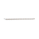 10K Rose and White Gold 1/4 Cttw Diamond Infinity Loop and Swirl Link Bracelet