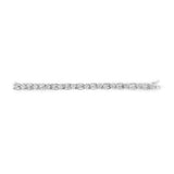 14K White Gold 8 5/8ct Cttw Princess and Baguette Diamond Geometric Twist Link Bracelet (G-H Color, VS1-VS2 Clarity) - 7"