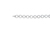 .925 Sterling Silver 1.00 Cttw Diamond Interlinking Open Circle Link Bracelet