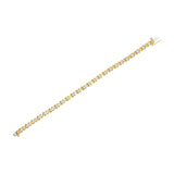 10K Yellow Gold Plated Sterling Silver 1 cttw Diamond Link Bracelet (J-K Clarity, I1-I2 Color) - Size 7"