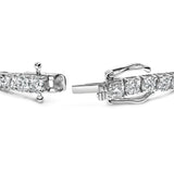 14K White Gold 2.00 Cttw Lab-Grown Round Diamond Four-Prong Tennis Bracelet