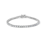 10K White Gold 5.00 Cttw Natural Diamond Tennis Bracelet