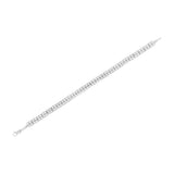 .925 Sterling Silver 1/10 Cttw Diamond Double-Link 7" Rolex Tennis Bracelet (I-J Color, I3 Clarity)