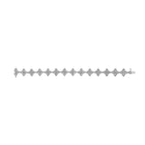 .925 Sterling Silver 1.0 cttw Miracle-Set Diamond 4 Leaf Clover Link Bracelet (I-J Clarity, I3 Color) - Size 7.25"