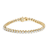10K Yellow Gold 5.0 Cttw Diamond Tennis Bracelet