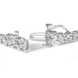 10K White Gold 6.00 Cttw Classic Natural Diamond Tennis Bracelet
