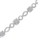 10K White Gold 3.00 Cttw Diamond Link Bracelet