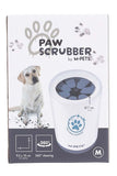 M-Pets Paw Scrubber Gentle Silicone Pet Foot Cleaner White Medium
