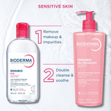Bioderma Sensibio H2O Micellar Makeup Remover for Sensitive Skin - Gentle, Dermatologically Tested, 16.91 fl oz
