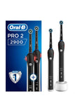 Oral-B Pro 2 (2900) BLACK EDITION RECHARGEABLE TOOTHBRUSH +BONUS HANDLE