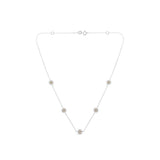 Sterling Silver Diamond Station Necklace (1/2 cttw, I-J Color, I1-I2 Clarity)