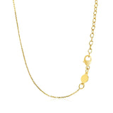 14k Yellow Gold Necklace with Polished Curved Bar Pendant