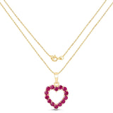0.43 Carat Genuine Ruby 10K Yellow Gold  Pendant